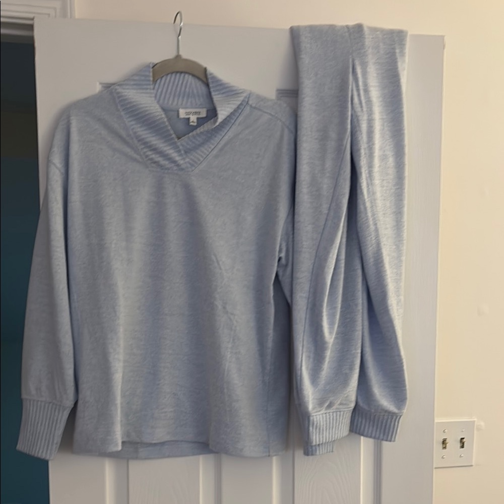 NWOT Talbots Haven Well Within Light Blue Sweater and Pants Set
